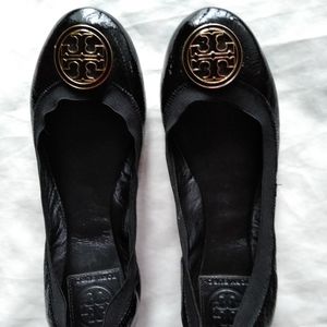Tory Burch black flats, size 7